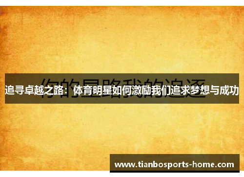追寻卓越之路：体育明星如何激励我们追求梦想与成功